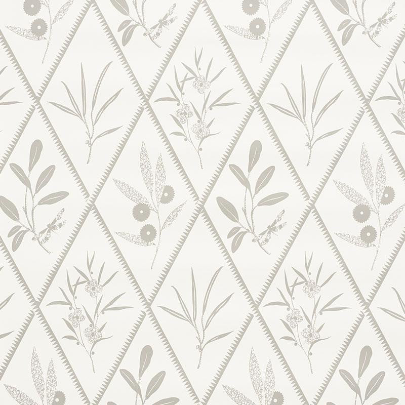 Endimione Grey 5009372 by Schumacher Wallpaper Charlap Hyman & Herrero 13.5" - Fabric Carolina -