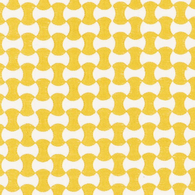Nolita Embroidery Yellow 70377 by Schumacher Fabric Happy Together Ii - Fabric Carolina -