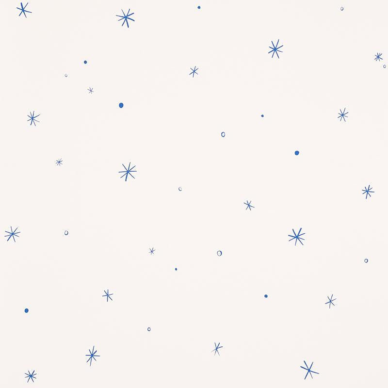 Calisto Ivory & Cobalt 5009420 by Schumacher Designer Wallpaper Charlap Hyman & Herrero 27.0" - Swanky Fabrics -