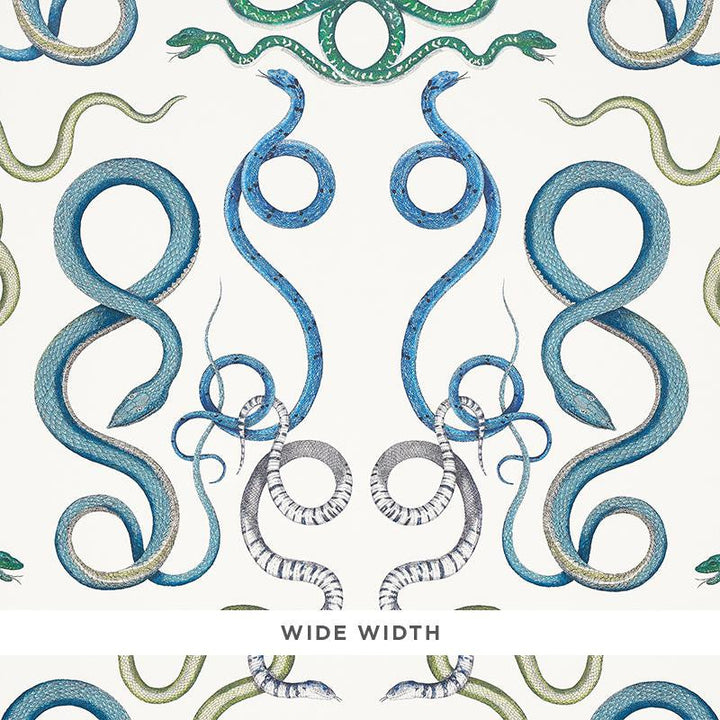Giove Emerald & Sapphire 5009460 by Schumacher Designer Wallpaper Charlap Hyman & Herrero 36.0" - Swanky Fabrics -