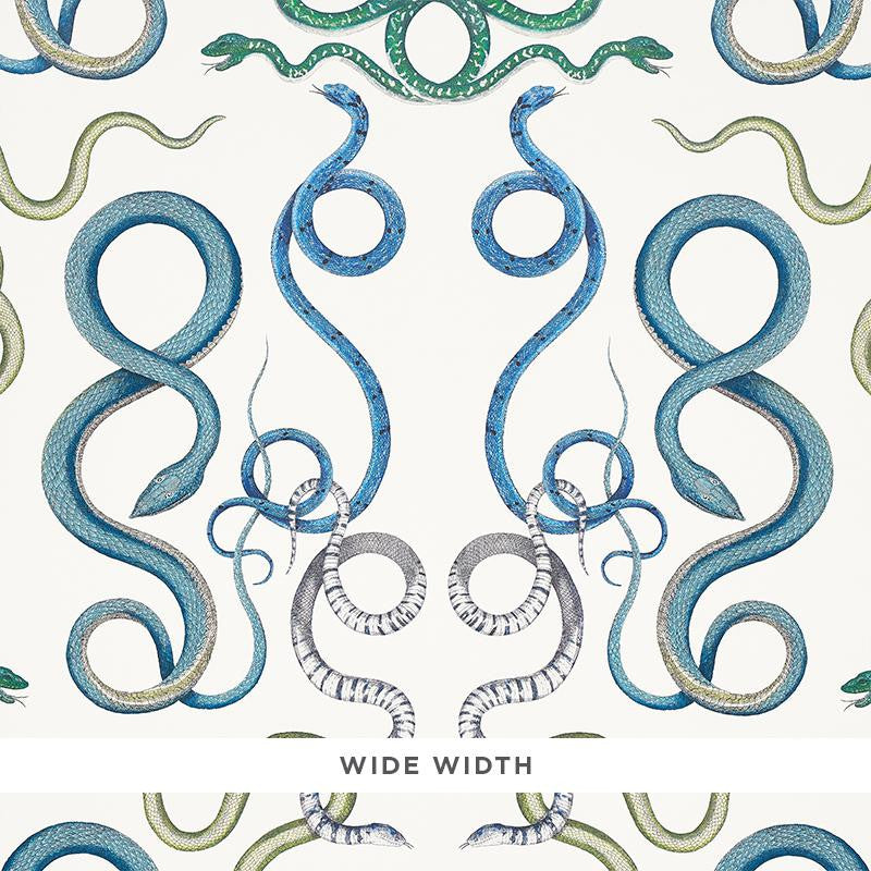 Giove Emerald & Sapphire 5009460 by Schumacher Wallpaper Charlap Hyman & Herrero 36.0" - Fabric Carolina -