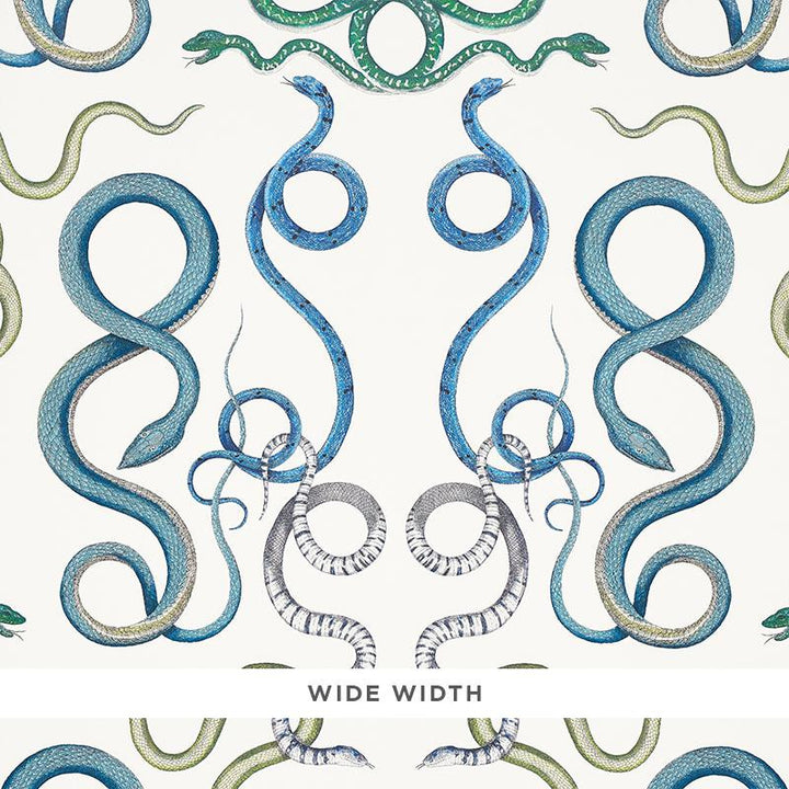 Giove Emerald & Sapphire 5009460 by Schumacher Wallpaper Charlap Hyman & Herrero 36.0" - Fabric Carolina -