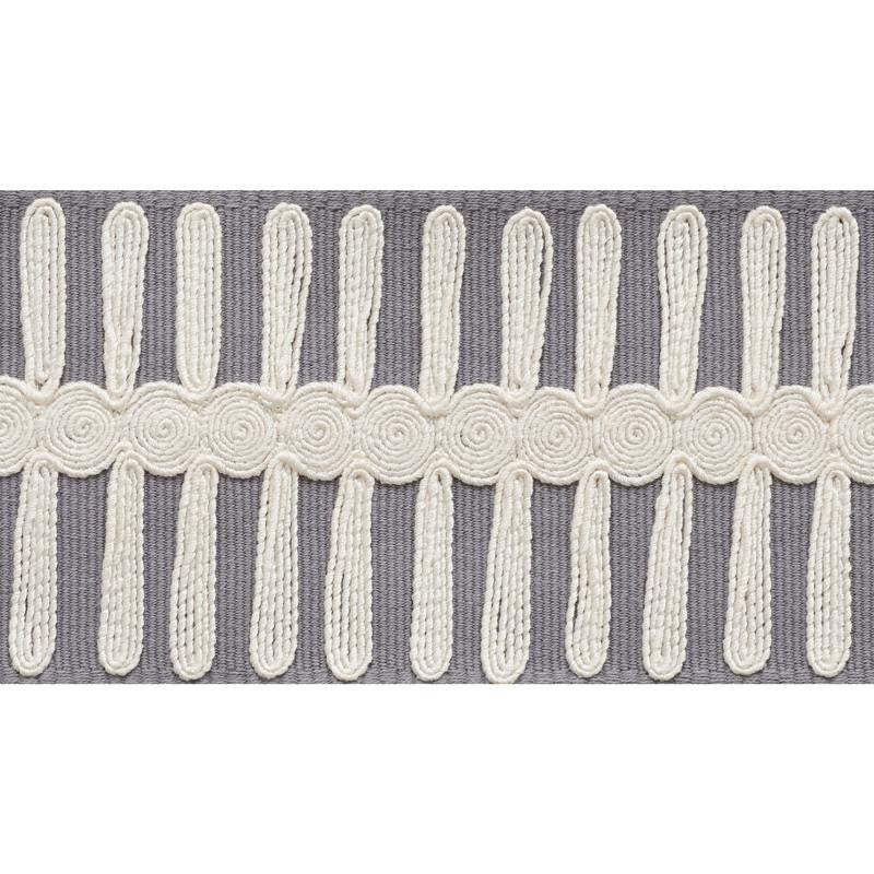 Castille Tape Grey 70745 by Schumacher Trim Statement Tapes - Fabric Carolina -