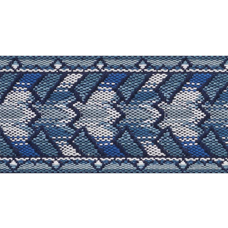 Needlework Tape Blue 74271 by Schumacher Designer Trim Statement Tapes 2.25" - Swanky Fabrics -
