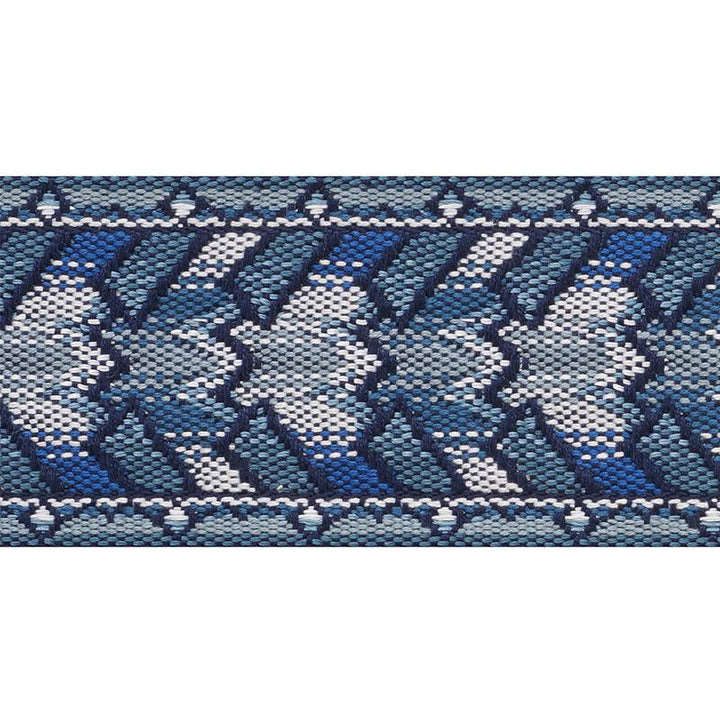 Needlework Tape Blue 74271 by Schumacher Designer Trim Statement Tapes 2.25" - Swanky Fabrics -