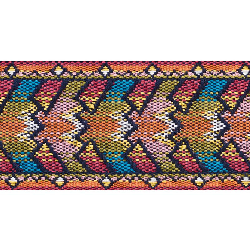 Needlework Tape Multi 74272 by Schumacher Designer Trim Statement Tapes 2.25" - Swanky Fabrics -