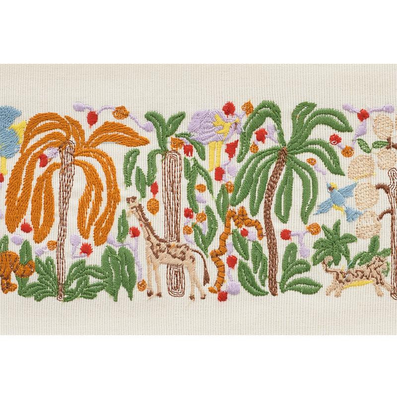 Rousseau Tape Orange 74321 by Schumacher Designer Trim Statement Tapes 8.0" - Swanky Fabrics -