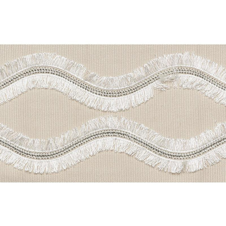 Ogee Embroidered Tape Neutral 74330 by Schumacher Trim Statement Tapes 4.0" - Fabric Carolina -
