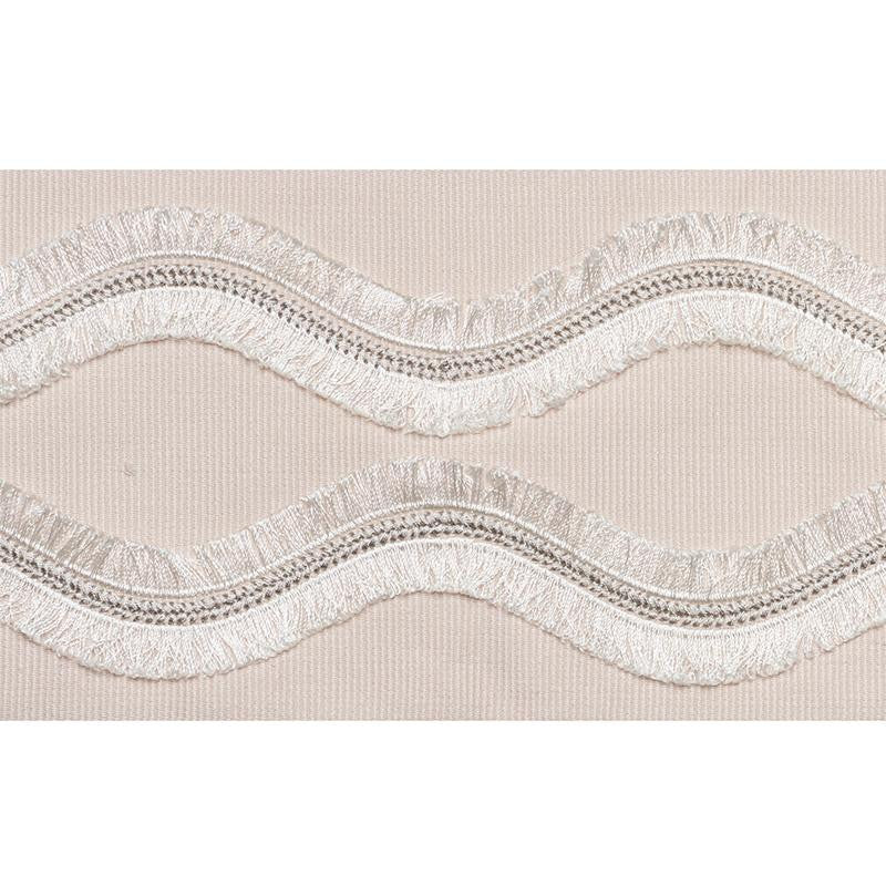 Ogee Embroidered Tape Blush 74331 by Schumacher Designer Trim Statement Tapes 4.0" - Swanky Fabrics -