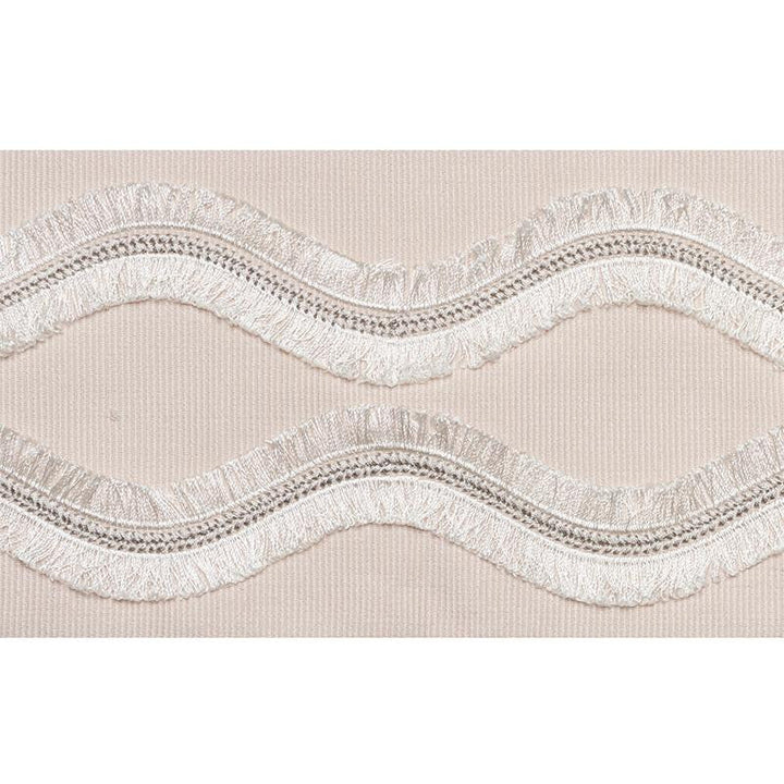 Ogee Embroidered Tape Blush 74331 by Schumacher Designer Trim Statement Tapes 4.0" - Swanky Fabrics -