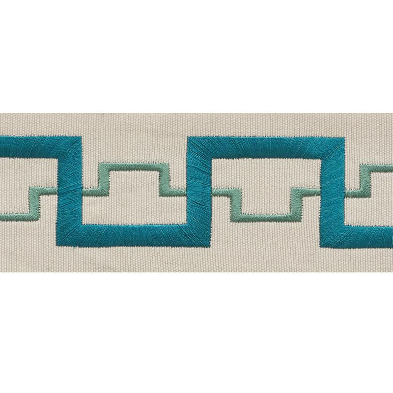 Turret Tape Peacock 74351 by Schumacher Trim Statement Tapes 3.88" - Fabric Carolina -