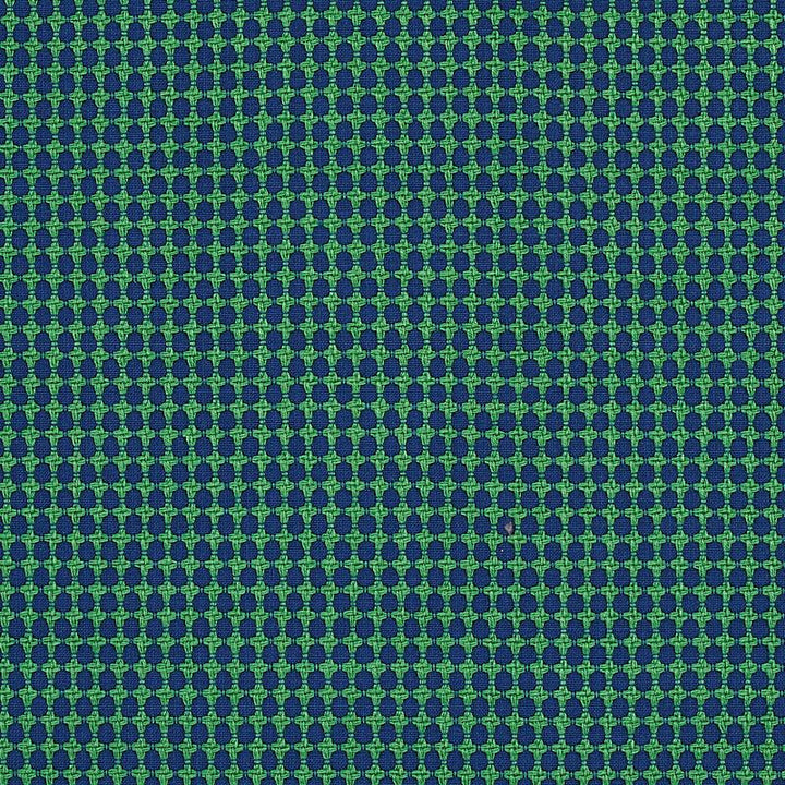 Zipster Navy & Green 70529 by Schumacher Fabric Essentials: Small Scale Upholstery Fabrics - Fabric Carolina -