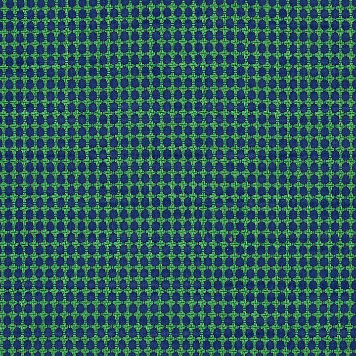 Zipster Navy & Green 70529 by Schumacher Designer Fabric Essentials: Small Scale Upholstery Fabrics - Swanky Fabrics -