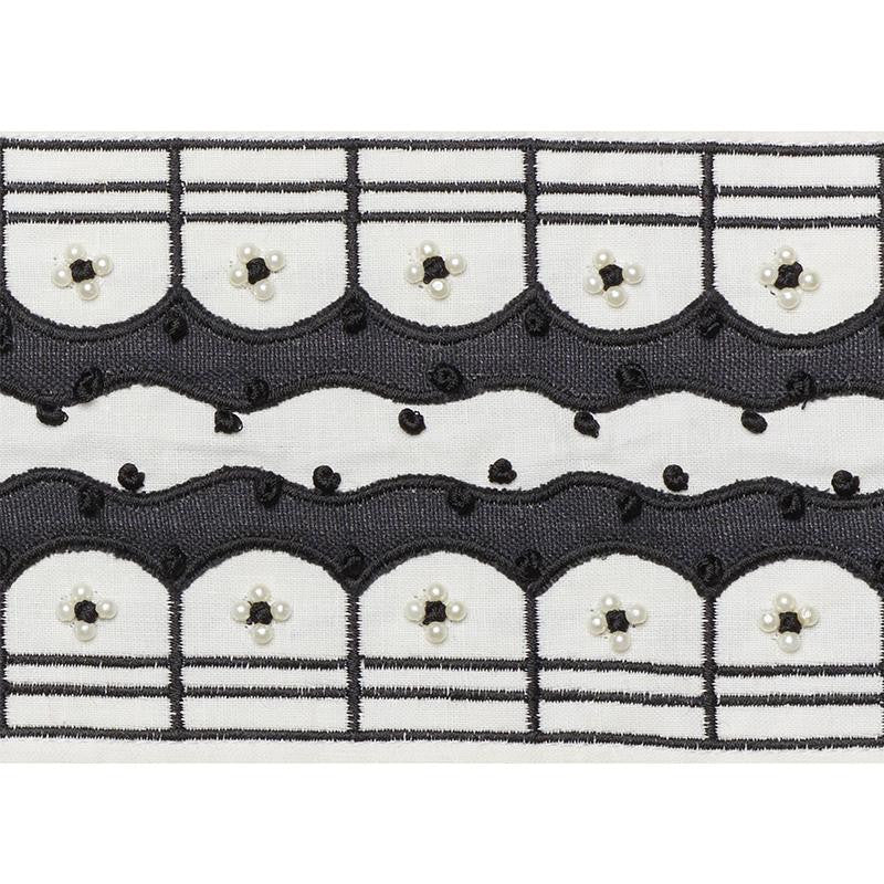 Perla Tape Noir 74381 by Schumacher Trim Statement Tapes 1.0" - Fabric Carolina -