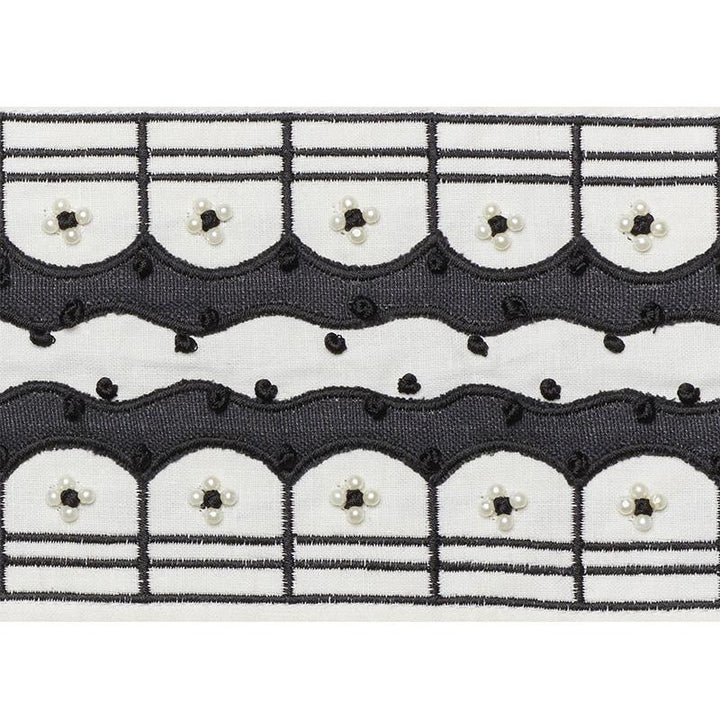 Perla Tape Noir 74381 by Schumacher Trim Statement Tapes 1.0" - Fabric Carolina -