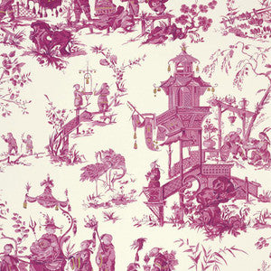 Chinois Peony 5007001 by Schumacher Wallpaper