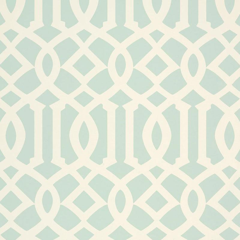 Imperial Trellis Ii Mineral 5005805 by Schumacher Wallpaper Print Happy 6.75" - Fabric Carolina -