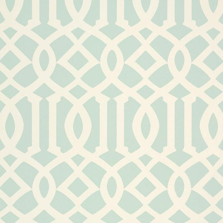 Imperial Trellis Ii Mineral 5005805 by Schumacher Wallpaper Print Happy 6.75" - Fabric Carolina -
