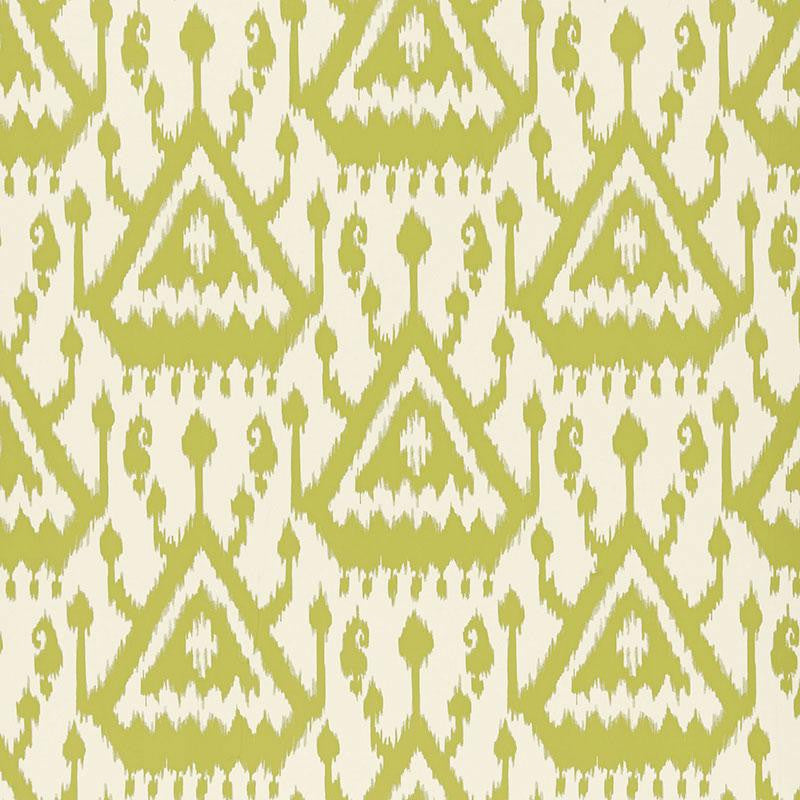 Vientiane Ikat Palm 5006953 by Schumacher Wallpaper Print Happy 13.5" - Fabric Carolina -