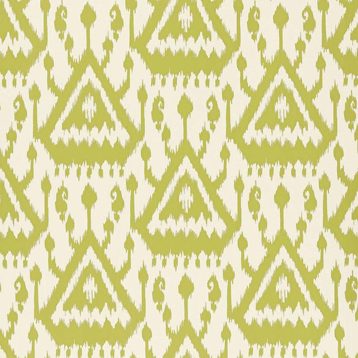 Vientiane Ikat Palm 5006953 by Schumacher Wallpaper Print Happy 13.5" - Fabric Carolina -