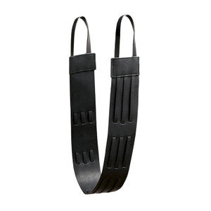 Sierra Leather Tie Back Raven 67240 by Schumacher Trim