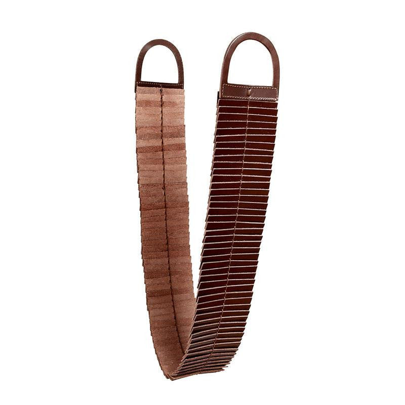 Prairie Leather Tie Back Saddle 67250 by Schumacher Trim Au Naturel - Fabric Carolina -