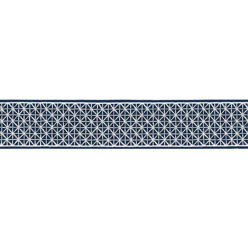 Directoire Tape Bleu Marine 68640 by Schumacher Trim Timothy Corrigan - Fabric Carolina -