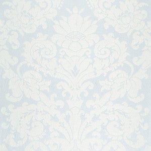 Chateau Silk Damask Ciel 68880 by Schumacher Fabric