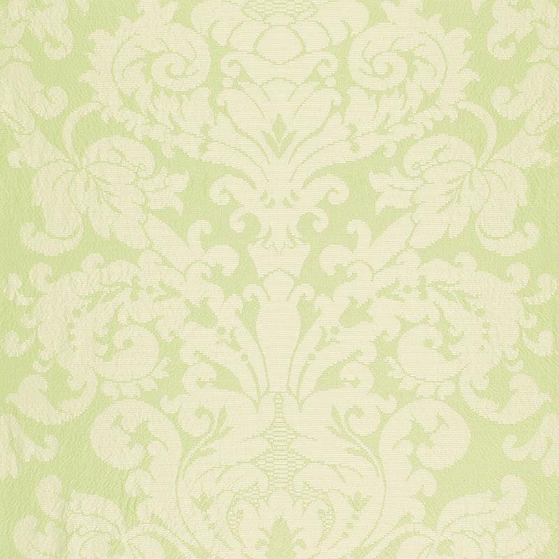 Chateau Silk Damask Citron 68883 by Schumacher Designer Fabric Timothy Corrigan 26.5" - Swanky Fabrics -