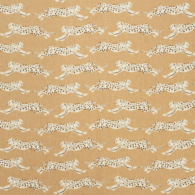 Leaping Leopards Sand 177741 by Schumacher Fabric Essentials: Small-Scale Prints 5.0" - Fabric Carolina -