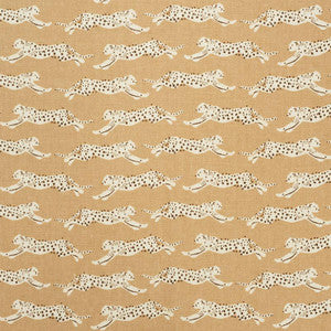 Leaping Leopards Sand 177741 by Schumacher Fabric