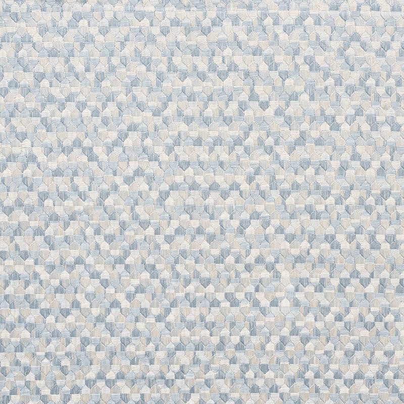Ivins Embroidery Sky 75121 by Schumacher Fabric Relaxed Glamour - Fabric Carolina -