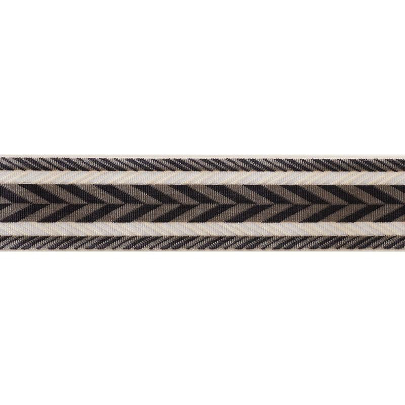 Stinson Tape Onyx 74260 by Schumacher Designer Trim Relaxed Glamour 1.25" - Swanky Fabrics -