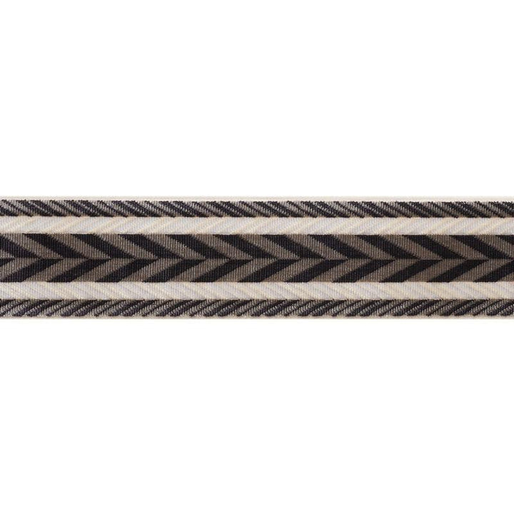 Stinson Tape Onyx 74260 by Schumacher Designer Trim Relaxed Glamour 1.25" - Swanky Fabrics -