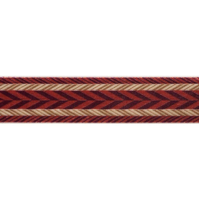 Stinson Tape Ruby 74261 by Schumacher Designer Trim Relaxed Glamour 1.25" - Swanky Fabrics -
