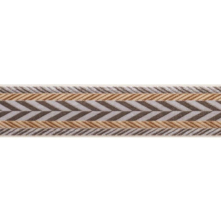 Stinson Tape Flax 74264 by Schumacher Designer Trim Relaxed Glamour 1.25" - Swanky Fabrics -