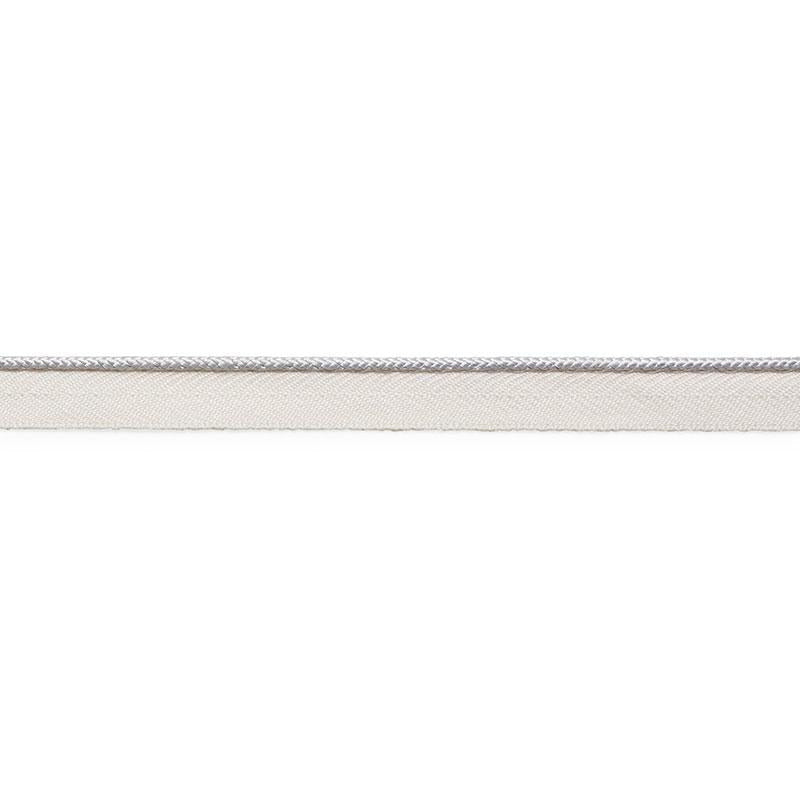 Gustave Silk Lip Cord Narrow Dove 74521 by Schumacher Trim Perfect Basics: Trims - Fabric Carolina -