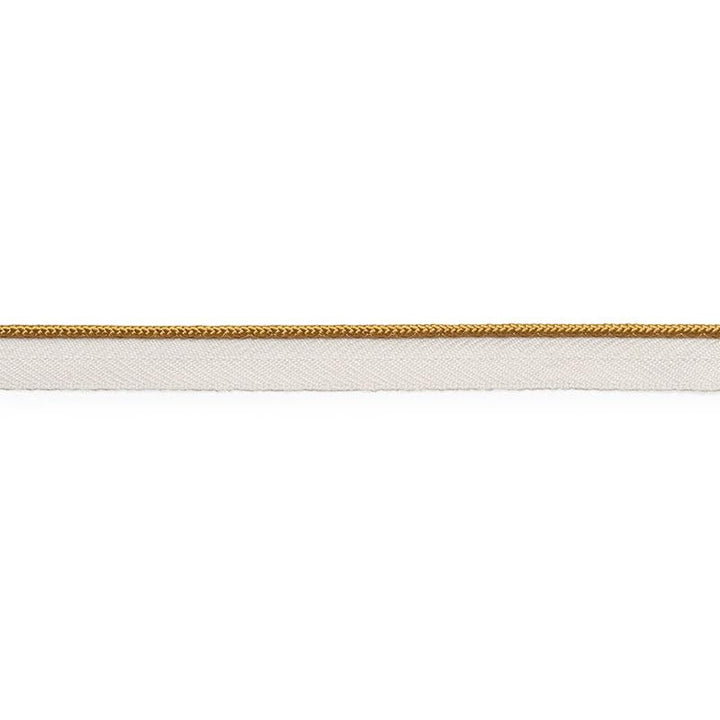 Gustave Silk Lip Cord Narrow Gold 74524 by Schumacher Trim Perfect Basics: Trims - Fabric Carolina -