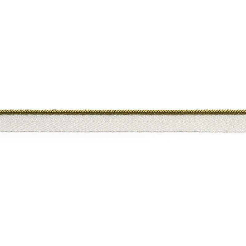 Gustave Silk Lip Cord Narrow Olive 74525 by Schumacher Trim Perfect Basics: Trims - Fabric Carolina -