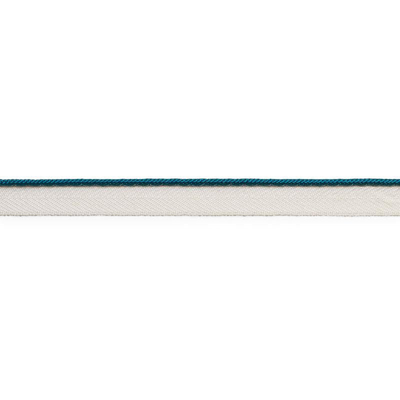 Gustave Silk Lip Cord Narrow Peacock 74527 by Schumacher Designer Trim Perfect Basics: Trims - Swanky Fabrics -