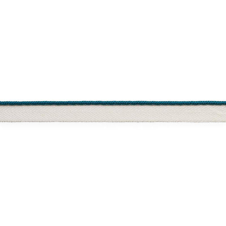 Gustave Silk Lip Cord Narrow Peacock 74527 by Schumacher Trim Perfect Basics: Trims - Fabric Carolina -