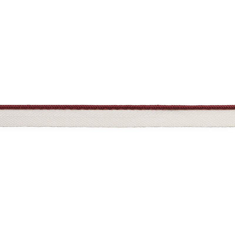 Gustave Silk Lip Cord Narrow Burgundy 74529 by Schumacher Trim Perfect Basics: Trims - Fabric Carolina -