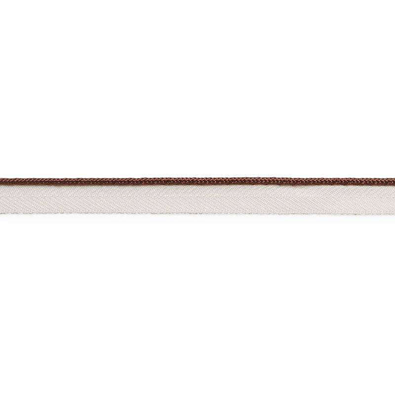 Gustave Silk Lip Cord Narrow Brown 74530 by Schumacher Trim Perfect Basics: Trims - Fabric Carolina -