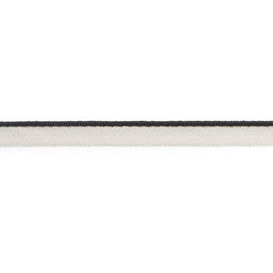 Gustave Silk Lip Cord Narrow Black 74531 by Schumacher Trim