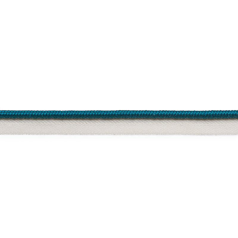 Gustave Silk Lip Cord Medium Peacock 74547 by Schumacher Trim Perfect Basics: Trims - Fabric Carolina -