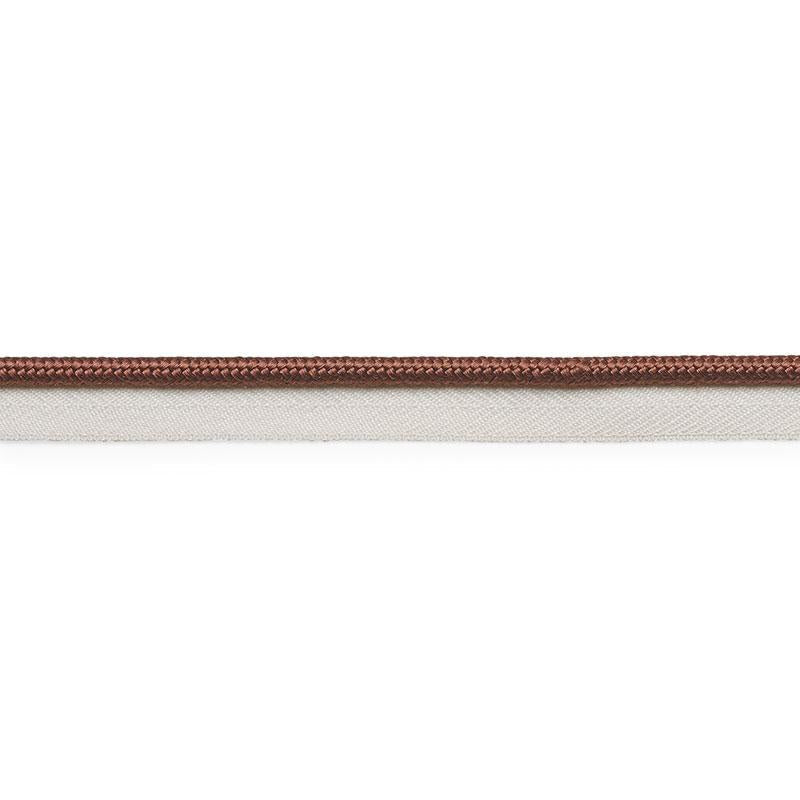 Gustave Silk Lip Cord Medium Brown 74550 by Schumacher Designer Trim Perfect Basics: Trims - Swanky Fabrics -