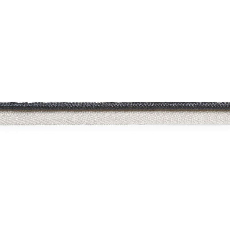 Gustave Silk Lip Cord Medium Black 74551 by Schumacher Trim Perfect Basics: Trims - Fabric Carolina -