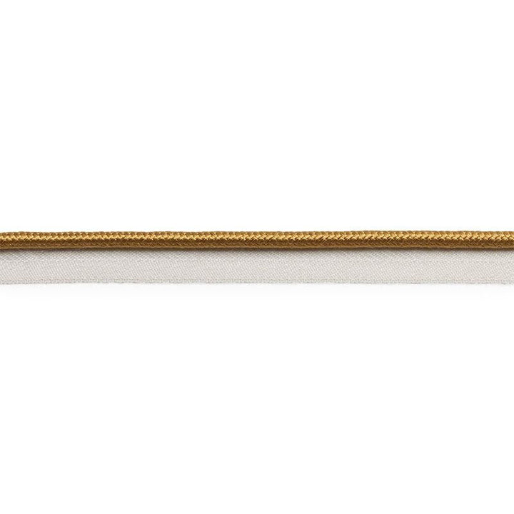 Gustave Silk Lip Cord Medium Gold 74544 by Schumacher Designer Trim Perfect Basics: Trims - Swanky Fabrics -