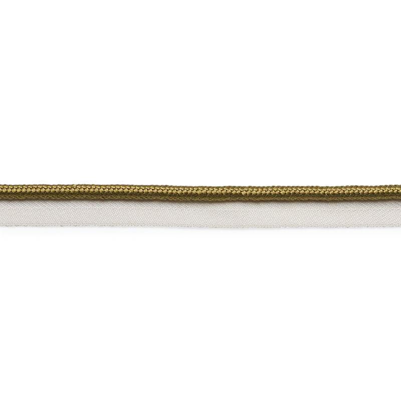 Gustave Silk Lip Cord Medium Olive 74545 by Schumacher Designer Trim Perfect Basics: Trims - Swanky Fabrics -