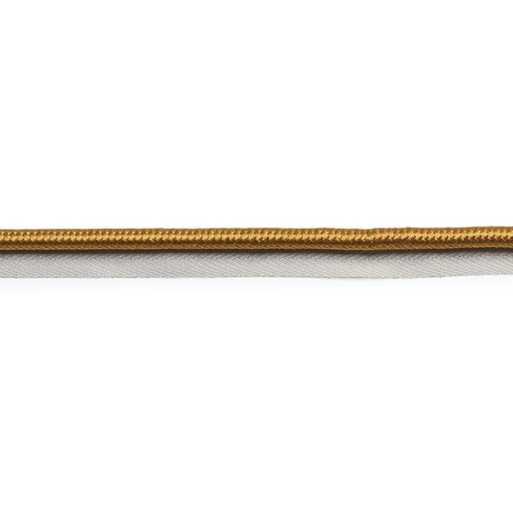 Gustave Silk Lip Cord Wide Gold 74564 by Schumacher Trim Perfect Basics: Trims - Fabric Carolina -